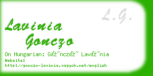 lavinia gonczo business card